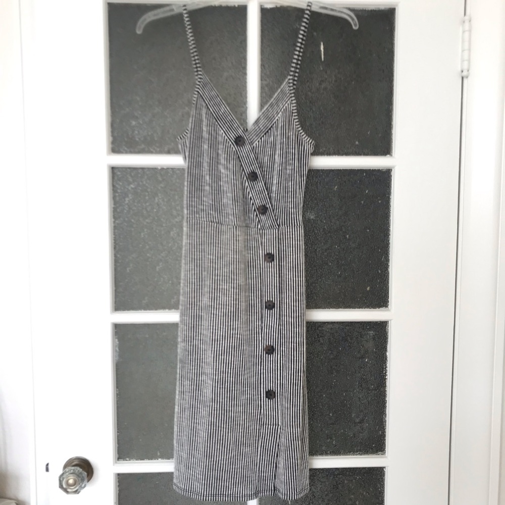 Blue & White Stripped Mini Dress